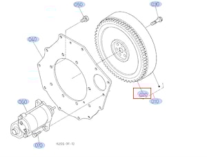 wieniec kola zamachowego - 16261-63822  
