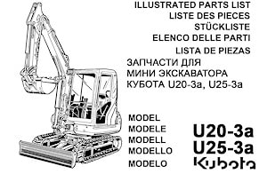 częsci do Kubota U20-3a, U25-3a / Kubota U25-3a, U20-3a parts  