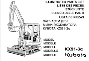 Części zamienne dla Kubota KX91-3, KX91-3a / Kubota KX91-3, KX91-3a parts (p1)