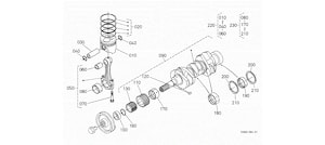 Tłok w komplecie z wieńcami tłokowymi dla Kubota D1105/V1505 1G069-21795 (+0.5)  