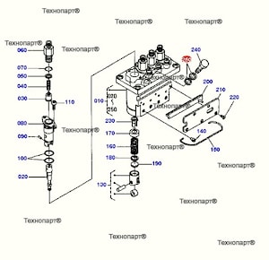Części do wysokociśnieniowej pompy paliwowej Kubota V1505 #16062-51010