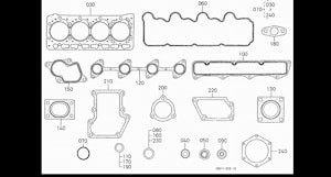 Zestaw uszczelek górnych V3300 - #07916-27326