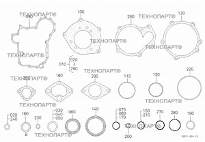 Zestaw uszczelek dolnych V3300 - #07916-27336  