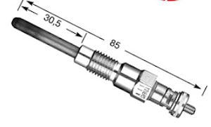 Świeca żarowa dla silnika Kubota # 1J860-65510