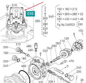 Hydrauliczny silnik obrotu platformy #RD118-61904  